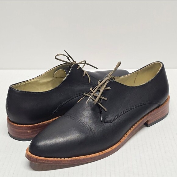 Nisolo Shoes - Nisolo James Oxfords Black Leather Preppy Business Casual Shoes 9.5 Narrow